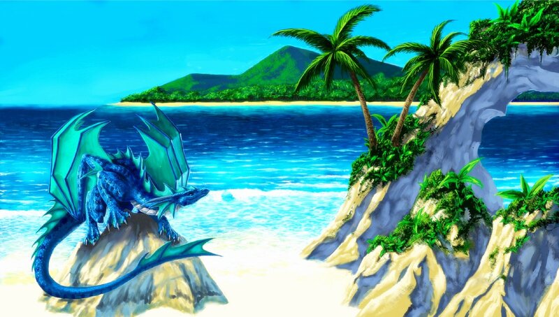 Blue Dragon on Beach