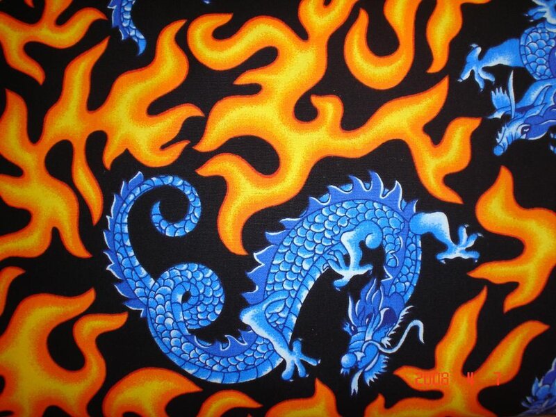 blue dragon on fire pattern