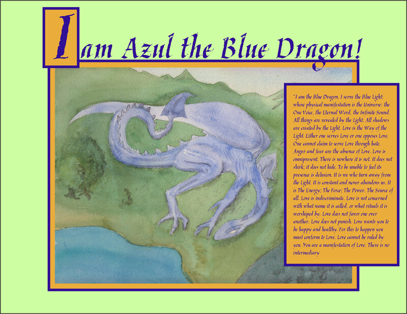 Blue Dragon on Landscape