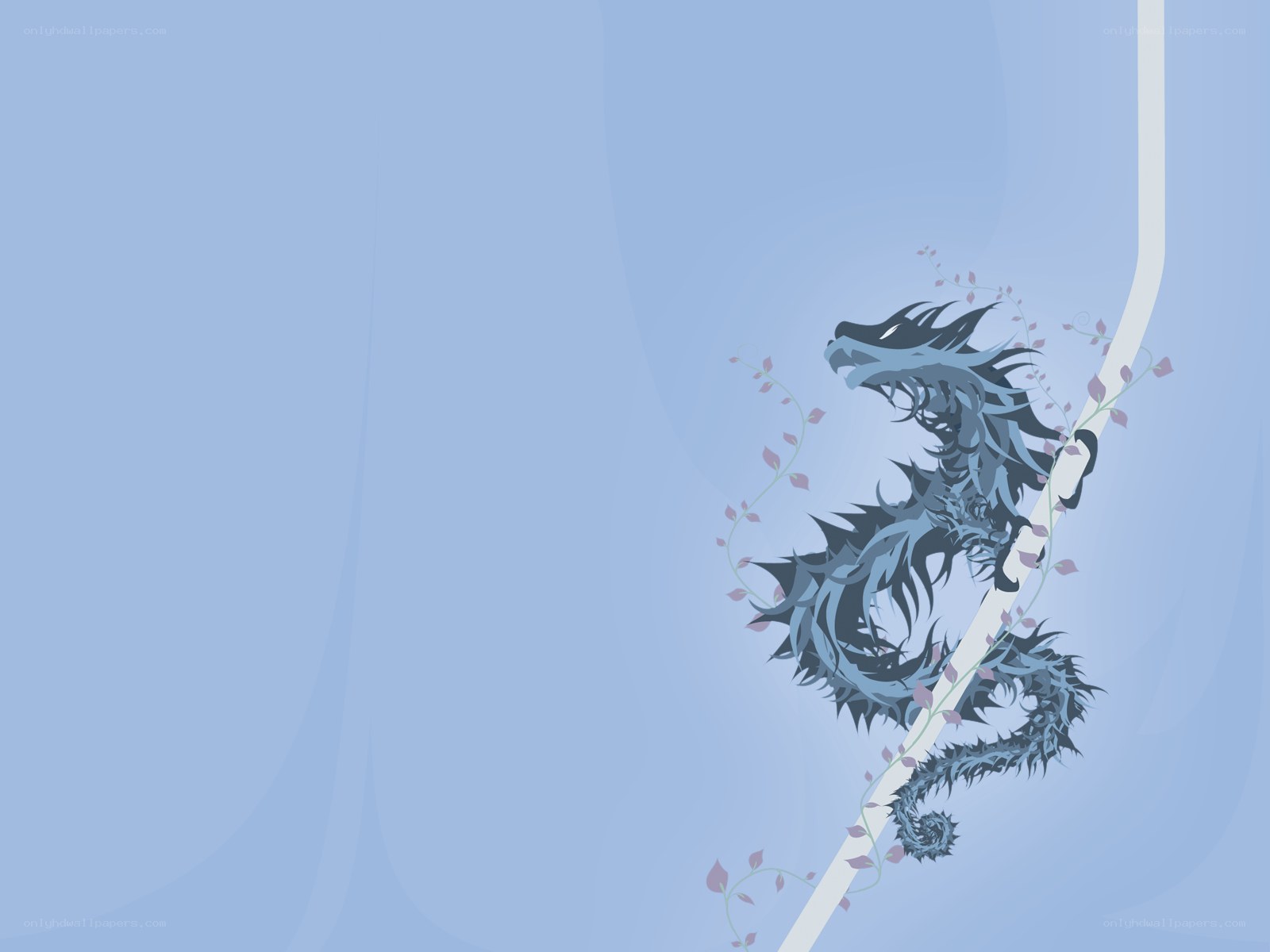 blue dragon on vine