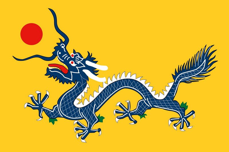 Blue Dragon on Yellow