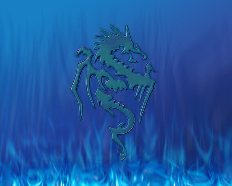 Blue Dragon Silhouette — Dramatic