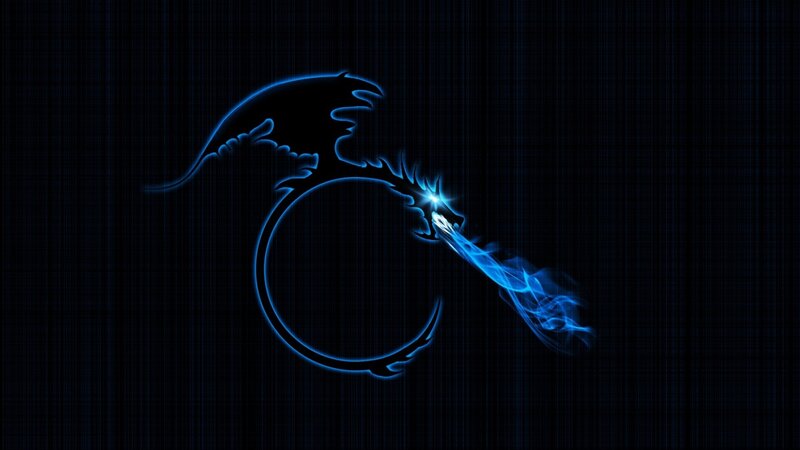 blue dragon silhouette