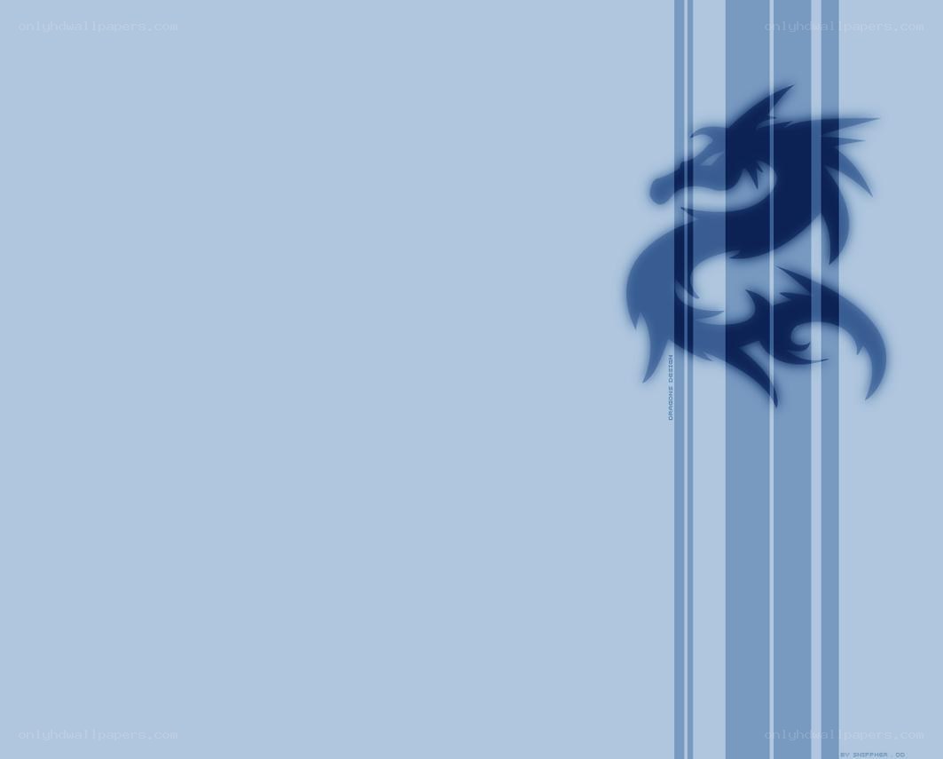 blue dragon silhouette wallpaper