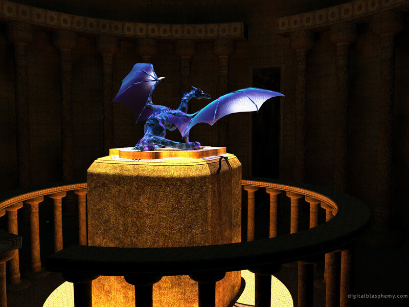 Blue Dragon Statue