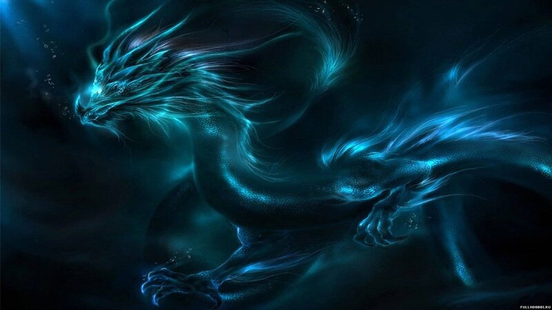 blue dragon underwater