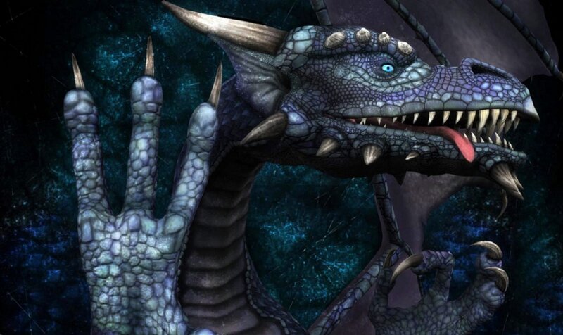Blue Dragon with Claws