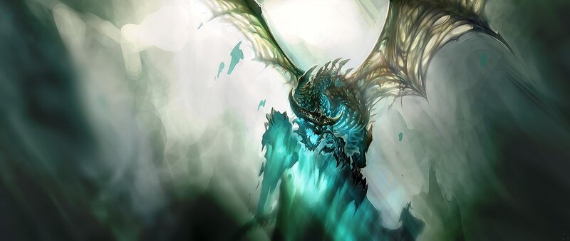 Blue Dragon with Wings