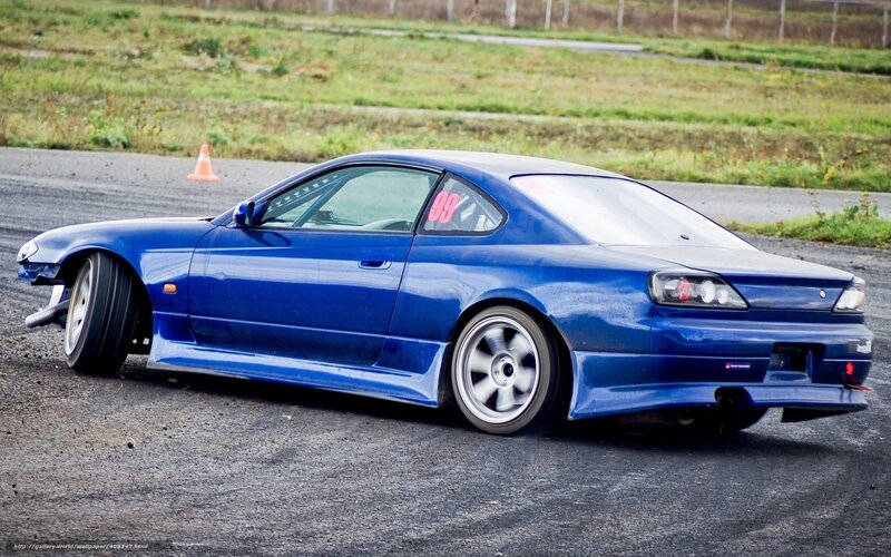 blue drift car on track