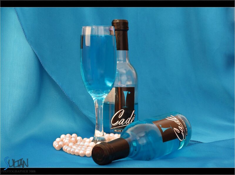 Blue Drink in Glass