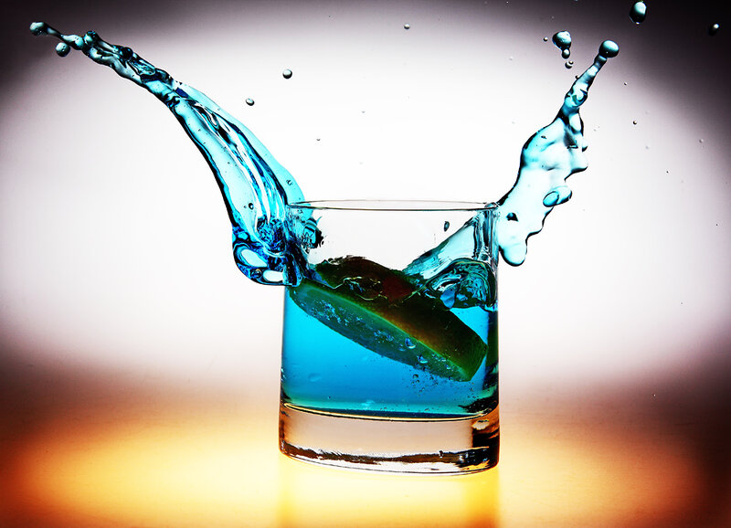 Blue Drink Splash