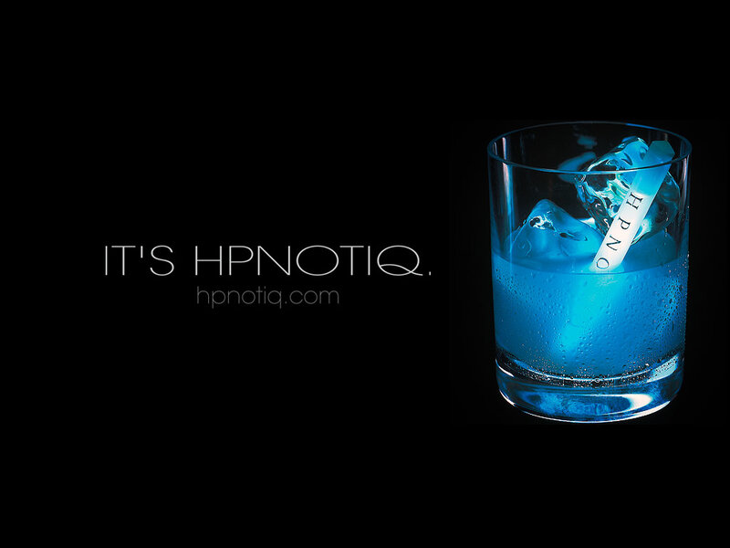 blue drink with ice