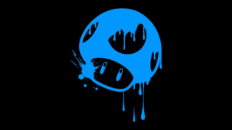Blue Dripping Mushroom