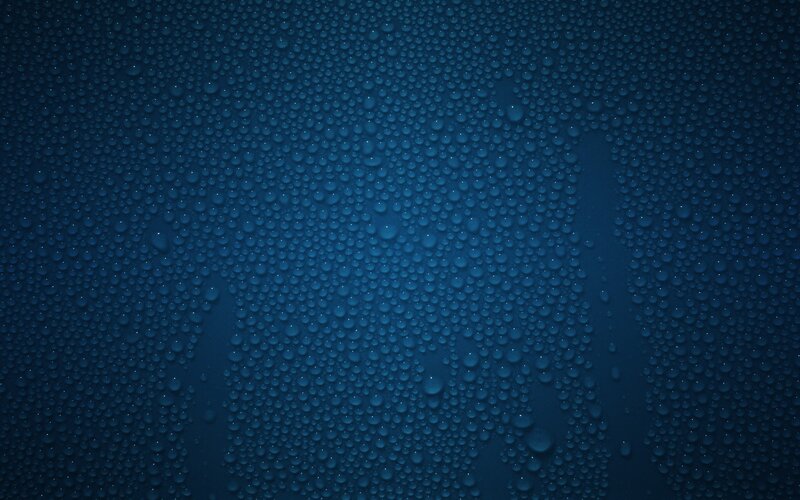 blue droplets on surface