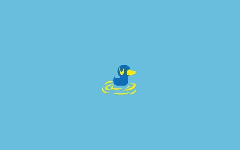 blue duck in water