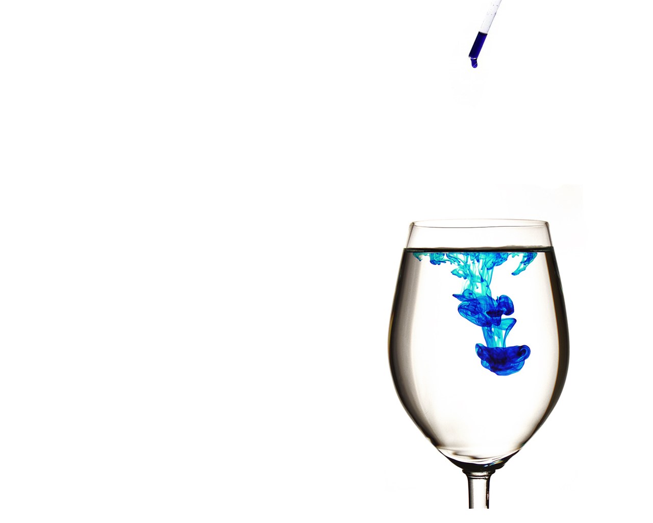 blue dye in wine glass