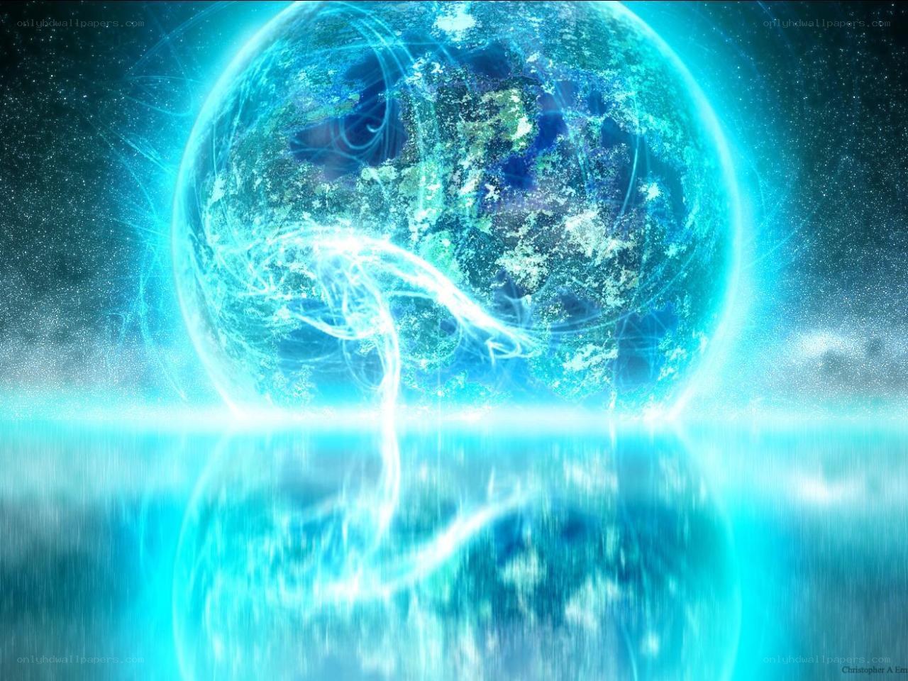 Blue Earth in Space