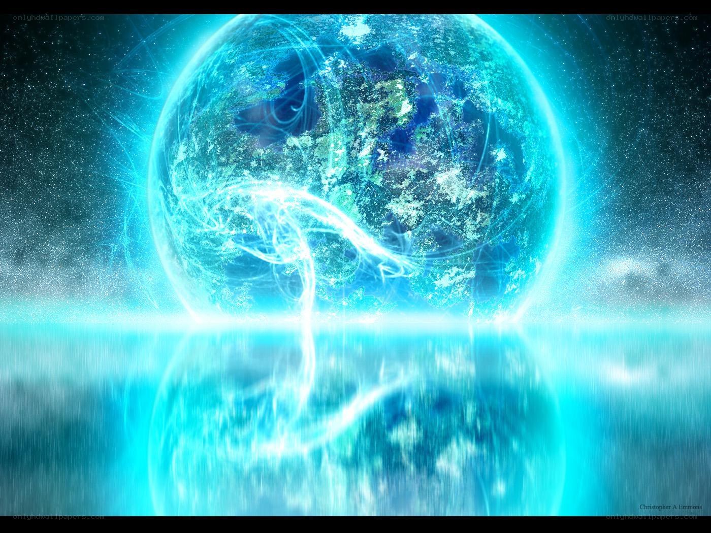 Blue Earth in Space