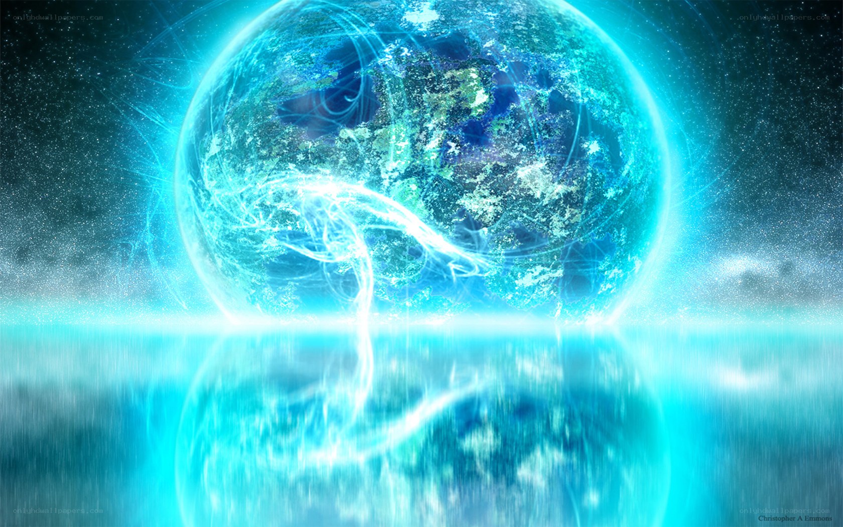 Blue Earth with Energy Flow
