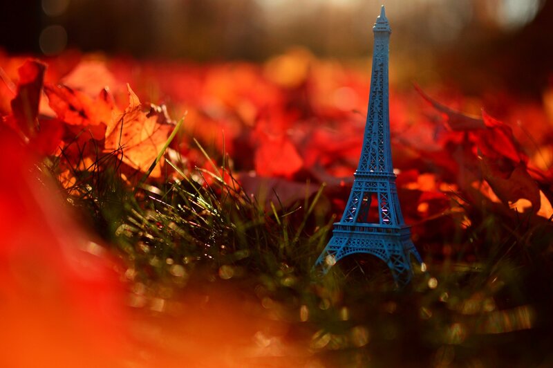 Blue Eiffel Tower Model