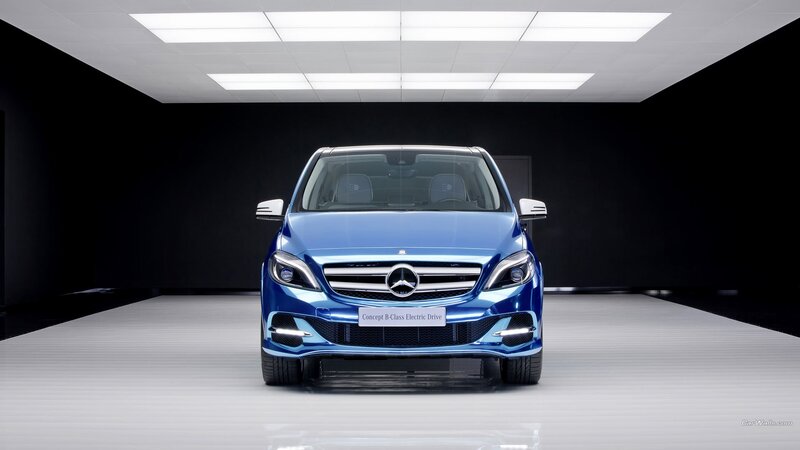 Blue Electric Car — Dramatic