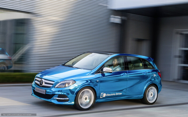 Blue Electric Car — Dynamic, Photograph
