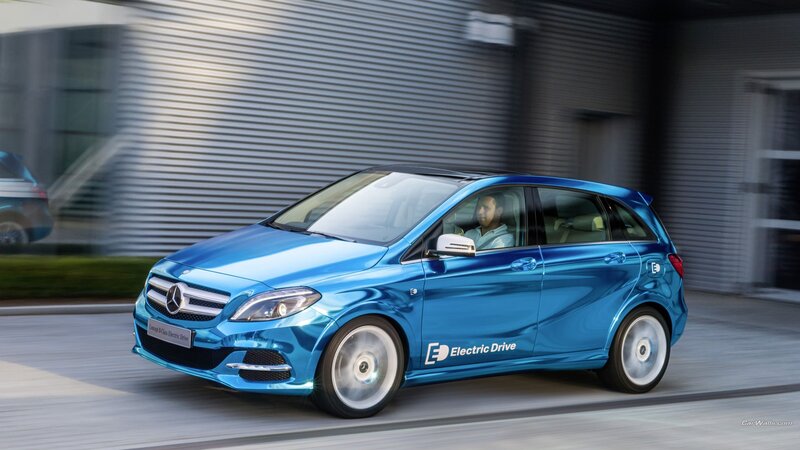 Blue Electric Car
