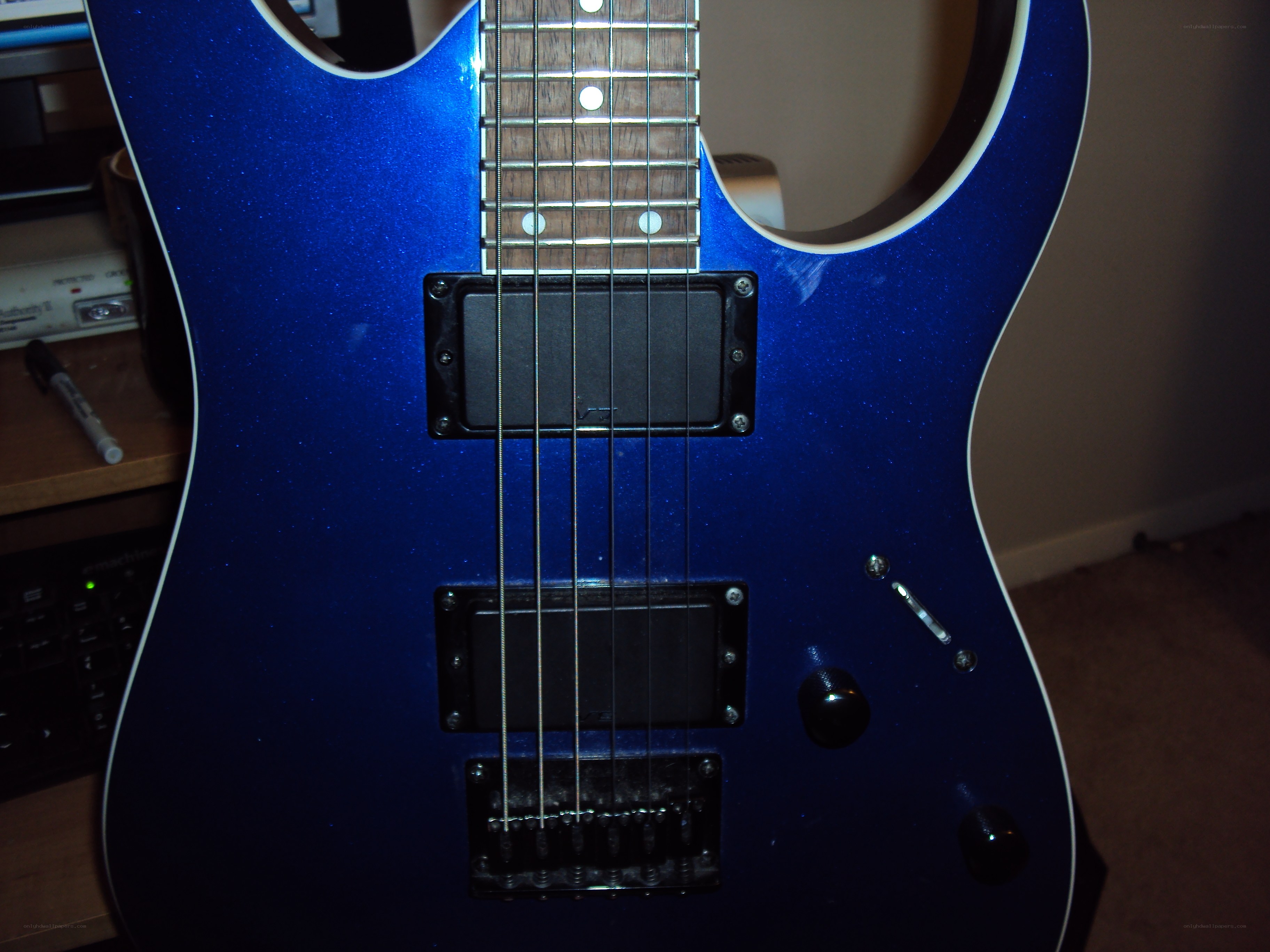blue electric guitar