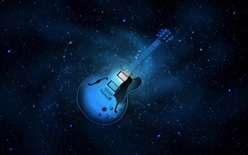 Blue Electric Guitar — Cosmic