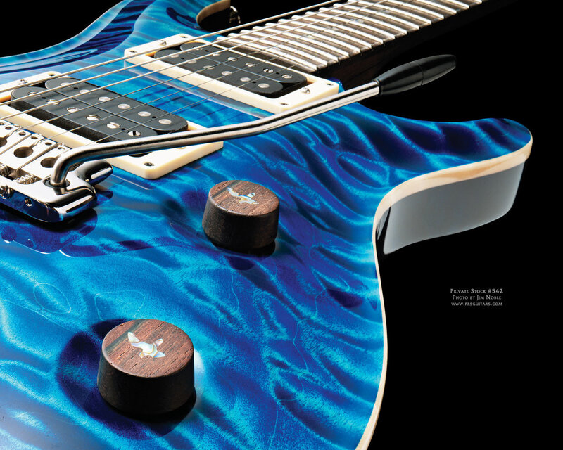 Blue Electric Guitar — Dramatic