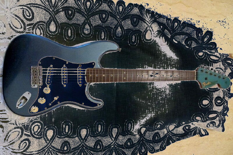 Blue Electric Guitar — Static