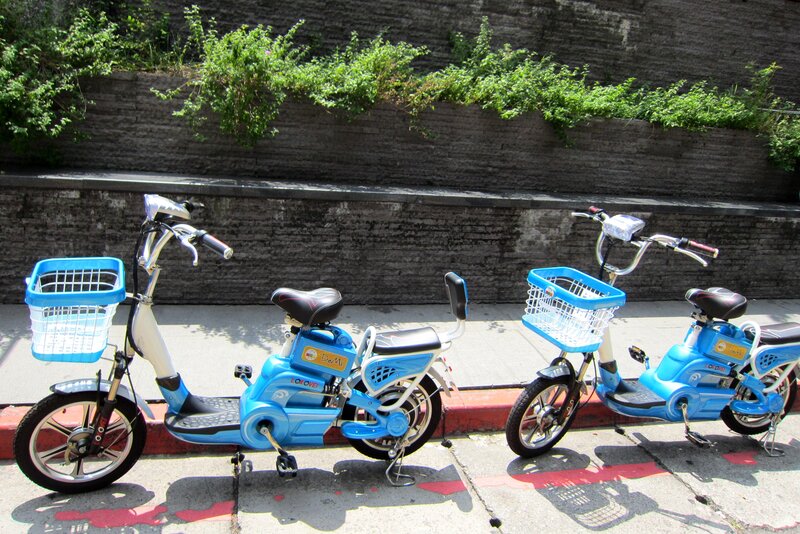 Blue Electric Scooters