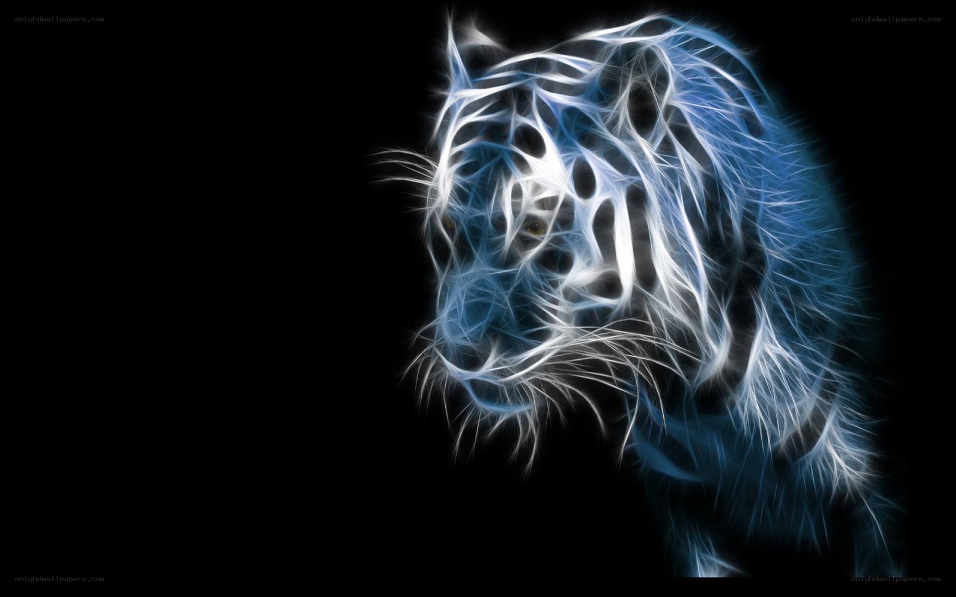 blue electric tiger head