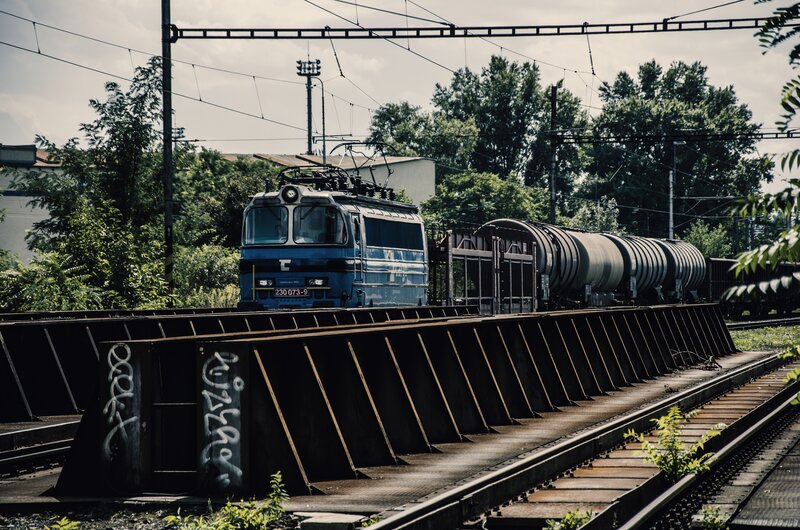 Blue Electric Train — Industrial