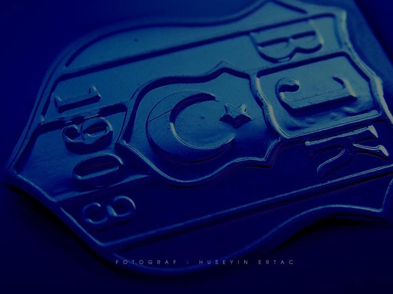 blue emblem with crescent and star