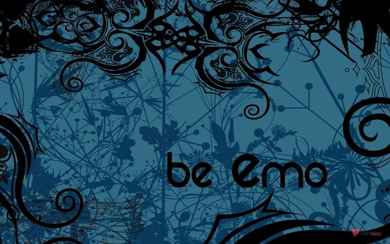 blue emo wallpaper with text