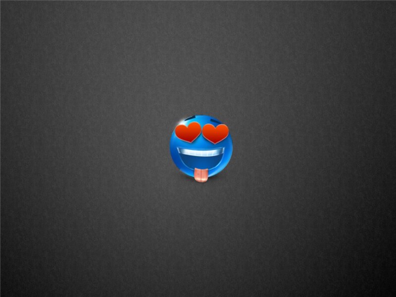 Blue Emoji with Heart Eyes