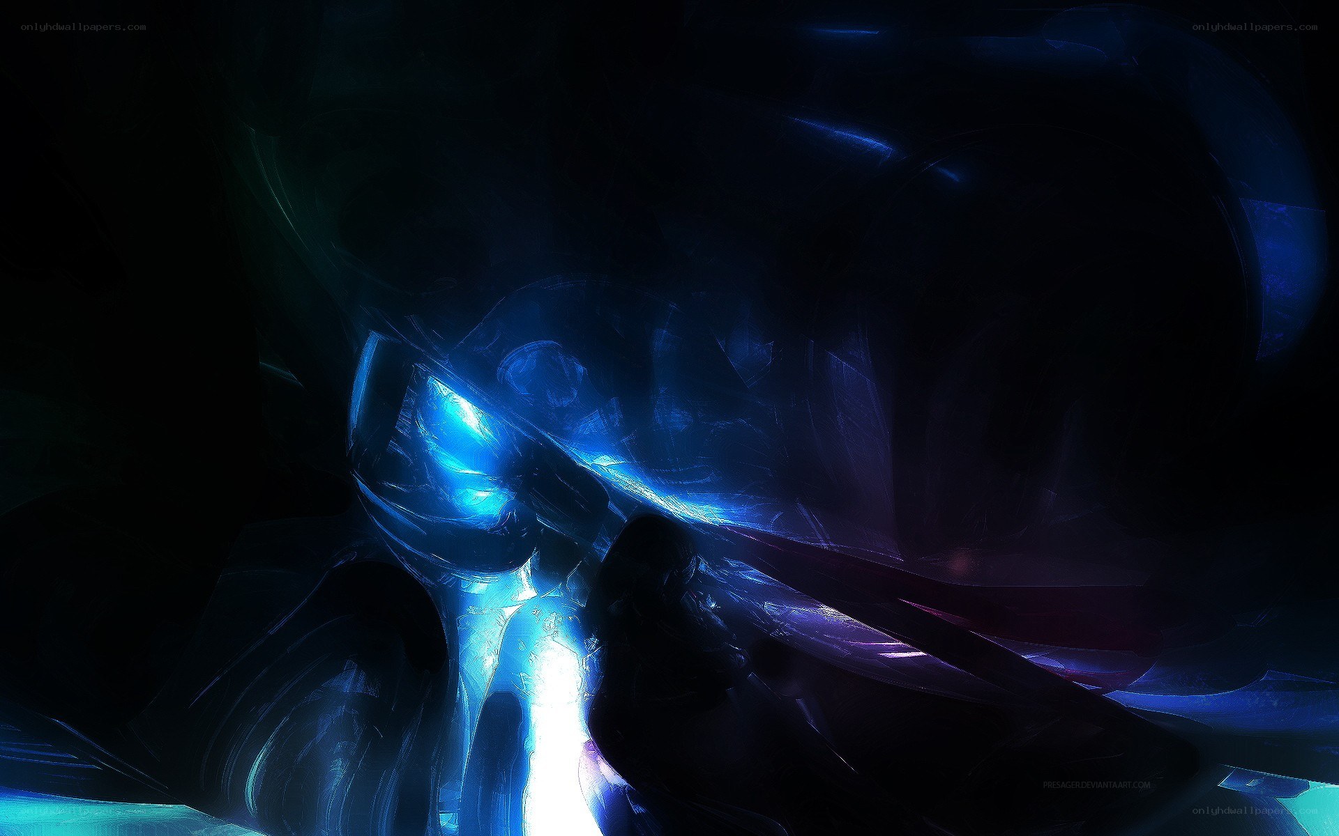 blue energy abstract art