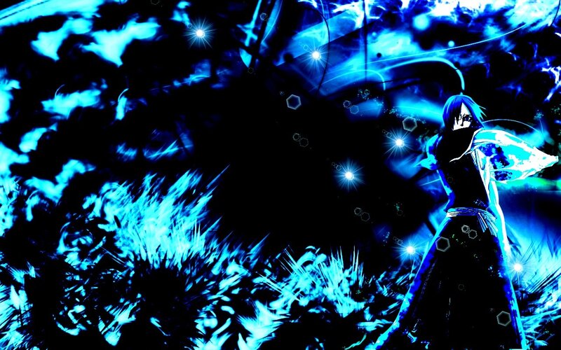 blue energy anime character