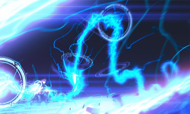 blue energy attack animation