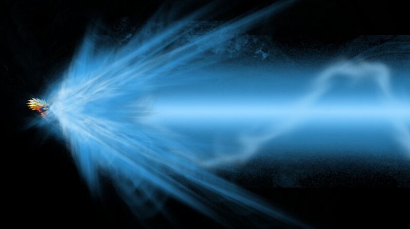 blue energy beam attack