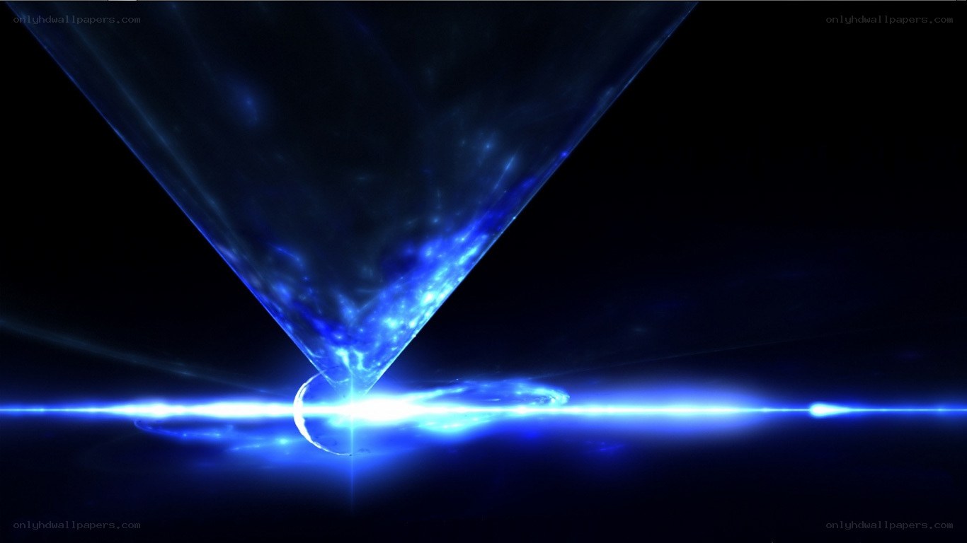 blue energy beam impact