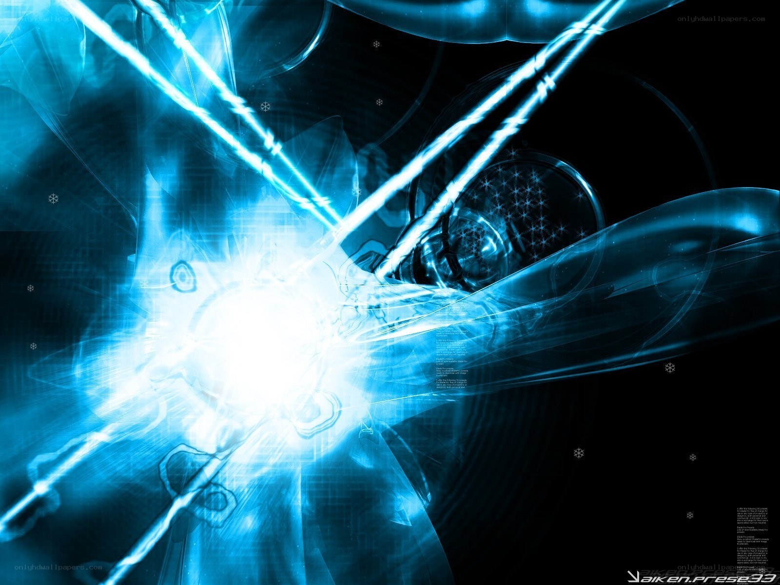 blue energy burst abstract