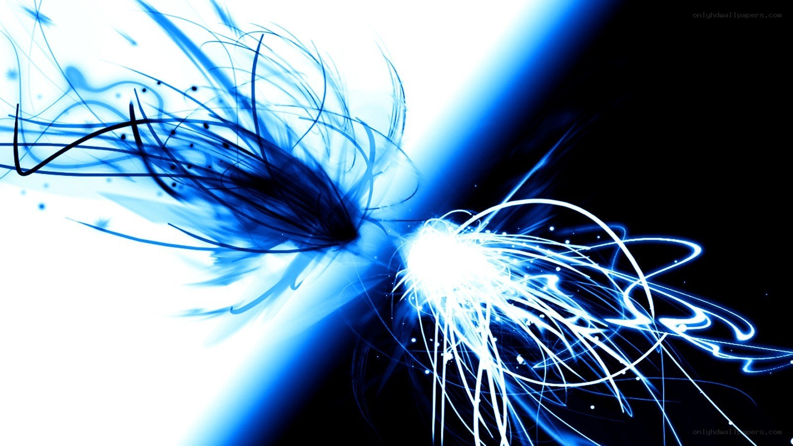 Blue energy burst animation