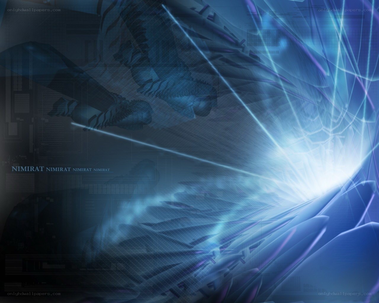 blue energy burst artwork