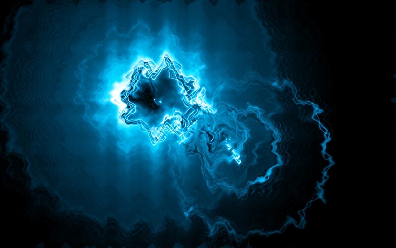 Blue Energy Burst — Dramatic
