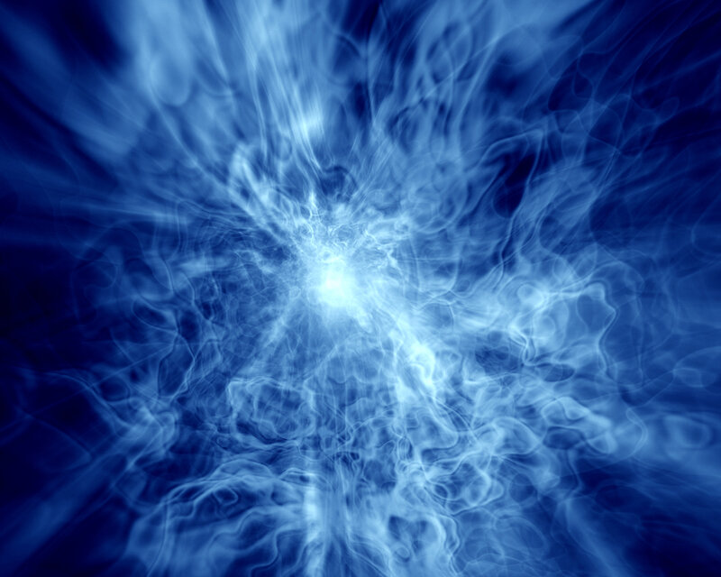 Blue Energy Burst — Energetic, Digital Art, Light