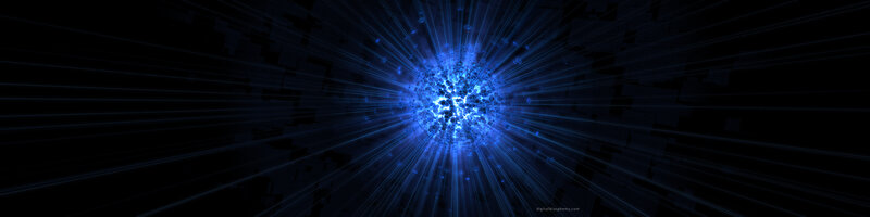 blue energy burst explosion