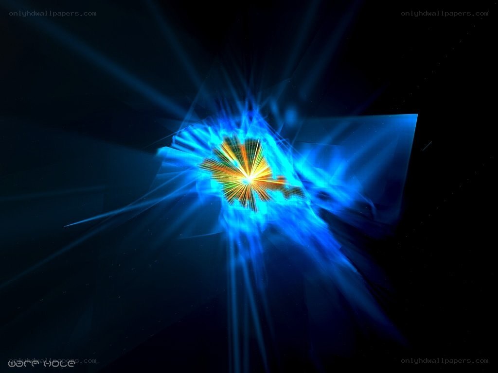 Blue energy burst in space