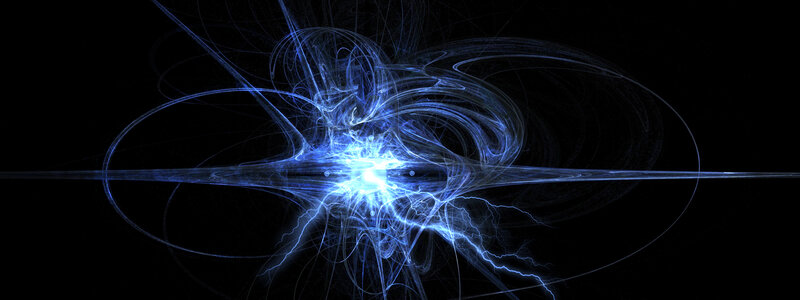 Blue energy burst in space